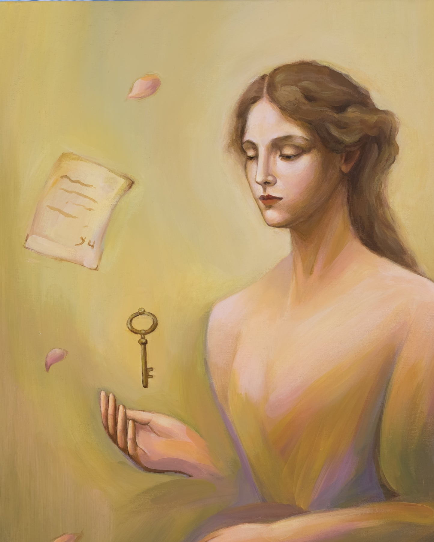 Dipinto - La Custode Del Segreto Xiaoning Yu Art