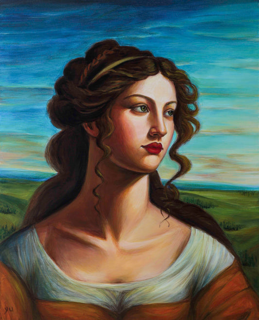Lady of the Twilight – Renaissance Style Canvas Painting – Acrylic – Xiaoning Yu