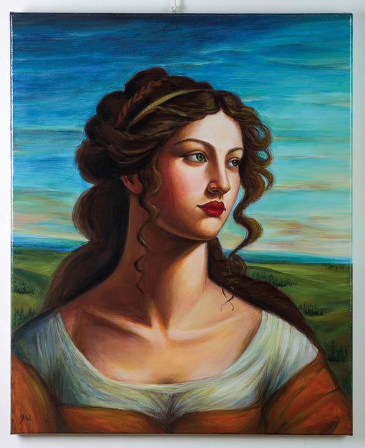 Lady of the Twilight – Renaissance Style Canvas Painting – Acrylic – Xiaoning Yu