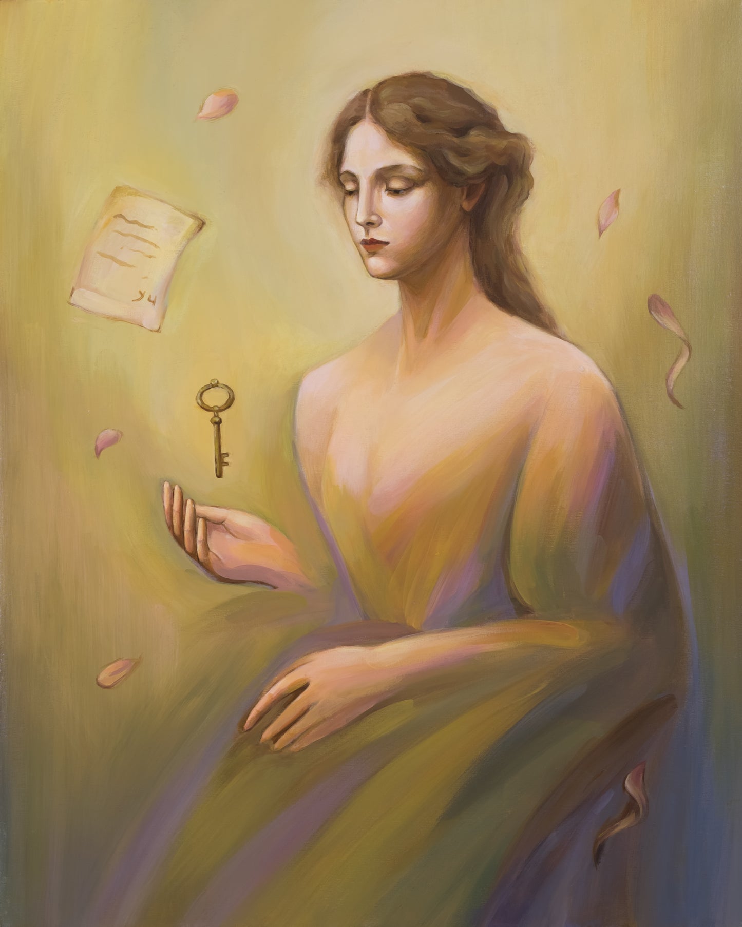 Dipinto - La Custode Del Segreto Xiaoning Yu Art