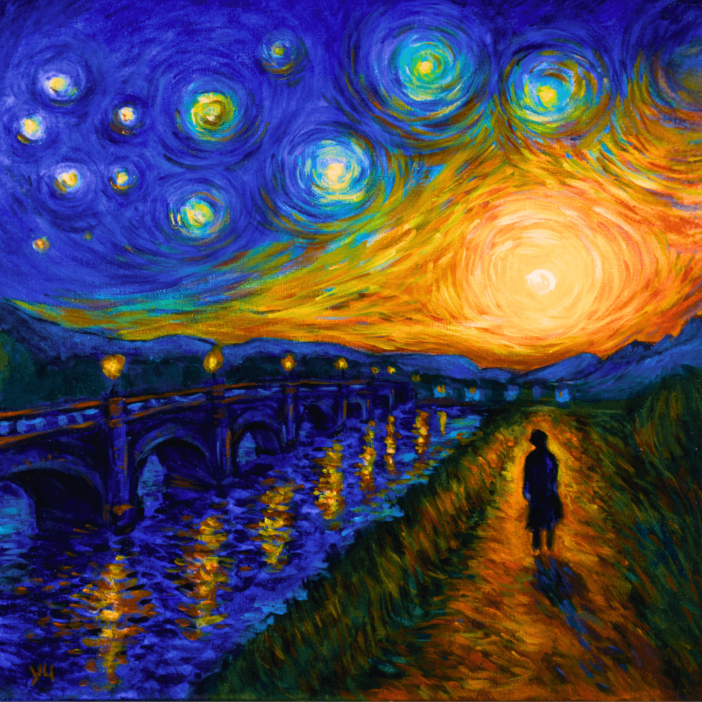Dipinto L’Ultima Luce del Giorno Xiaoning Yu